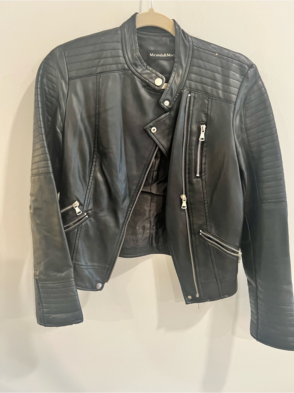 Miranda & Moca Black Moto Jacket – Size Medium 🖤
